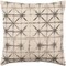 Tiwari Home 18" Beige and Black Contemporary Square Throw Pillow